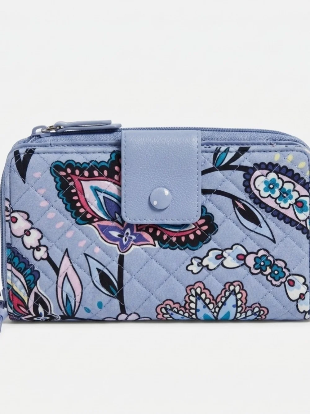 Vera Bradley Quilted Paisley Crossbody Bag and Wallet - Blue Paisley